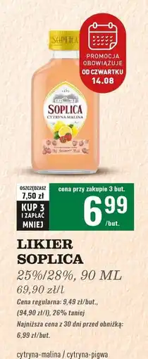 Biedronka Wódka Soplica Cytryna-Pigwa oferta