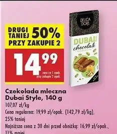 Biedronka Czekolada dubai Delicadore oferta