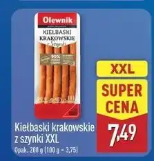 ALDI Kiełbaski krakowskie z szynki Olewnik oferta