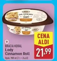 ALDI Lody cinnamon roll Bracia Koral Jak Dawniej oferta