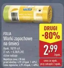 ALDI Worki na śmieci 60 l lawendowe Folia oferta