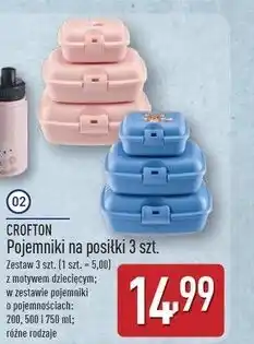 ALDI Pojemniki na posiłki 200 ml + 500 750 Crofton oferta