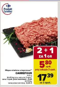 Carrefour Mięso mielone wieprzowe Carrefour Targ Świeżości oferta