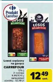 Carrefour Łosoś atlantycki wędzony na gorąco z pieprzem kolorowym Carrefour oferta