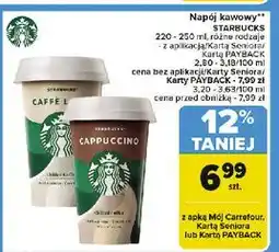 Carrefour Napój cappuccino Starbucks oferta