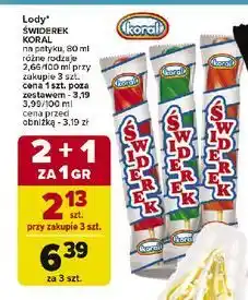 Carrefour Lody waniliowe w polewie sorbetowej pomarańczowej Koral Świderek oferta