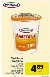 Carrefour Śmietana 18% Piątnica oferta