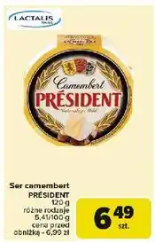 Carrefour Ser camembert naturalny President oferta