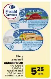 Carrefour Filety z makreli w oleju Carrefour oferta