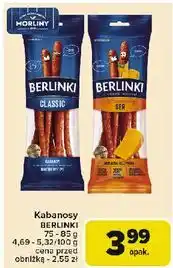 Carrefour Kabanosy z serem Morliny Berlinki oferta
