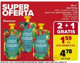 Carrefour Mus truskawka jabłko banan Drugie Śniadanie oferta