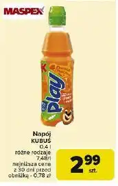 Carrefour Napój marchew-pomarańcza-limonka Kubuś Play! Woda & Owoce oferta