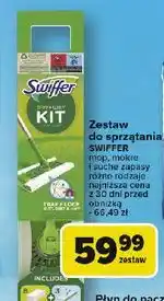 Carrefour Zestaw dry: mop + 8 ściereczek 3 mokre chusteczki Swiffer oferta
