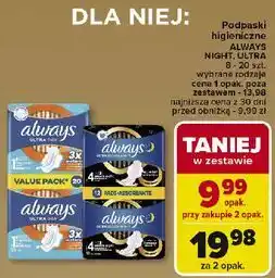 Carrefour Podpaski ze skrzydełkami rozmiar 4 secure night Always Ultra oferta