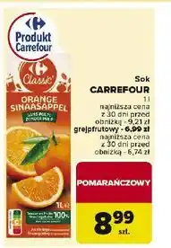 Carrefour Sok czerwony grejpfrut Carrefour Classic oferta