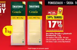 Biedronka Ser żółty Gouda w plastrach Światowid oferta