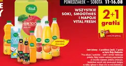 Biedronka WSZYSTKIE SOKI, SMOOTHIES I NAPOJE VITAL FRESH oferta