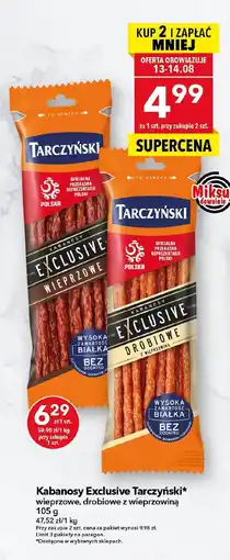 Lewiatan Kabanosy Exclusive Tarczyński wieprzowe, drobiowe z wieprzowiną oferta