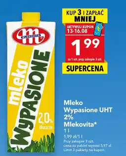 Lewiatan Mleko wypasione UHT 2,0% Mlekovita oferta