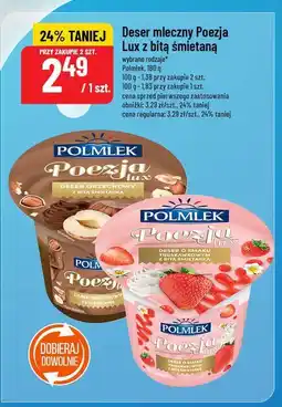 Polomarket Deser mleczny Poezja Lux z bitą śmietaną Polmlek oferta