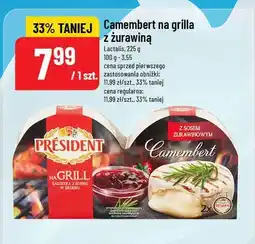 Polomarket Ser Camembert na grilla z żurawiną President oferta