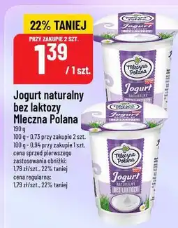 Polomarket Jogurt naturalny bez laktozy Mleczna Polana oferta