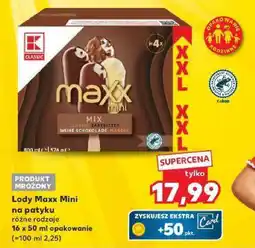 Kaufland Lody Maxx Mini na patyku 16 szt. K-Classic oferta