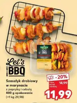 Kaufland Szaszłyk drobiowy w marynacie z papryką i cebulą Let's BBQ oferta