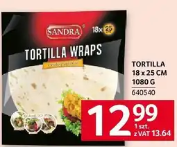 Selgros Tortilla wraps 1080g Sandra oferta
