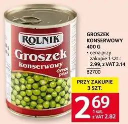 Selgros Groszek konserwowy 400g Rolnik oferta