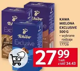 Selgros Kawa ziarnista EXCLUSIVE 500 G wybrane rodzaje TCHIBO oferta