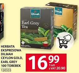 Selgros Herbata ekspresowa CEYLON GOLD, EARL GREY 100 TOREBEK DILMAH oferta