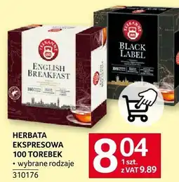 Selgros Herbata ekspresowa 100 TOREBEK wybrane rodzaje TEEKANNE oferta