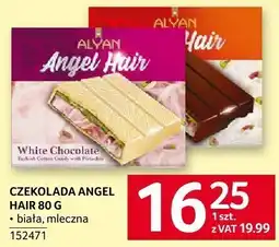 Selgros Czekolada ANGEL HAIR 80 G biała, mleczna ALYAN oferta