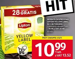 Selgros Herbata ekspresowa LIPTON YELLOW LABEL 92 + 28 TOREBEK oferta