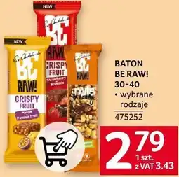 Selgros Baton BE RAW! 30-40 G wybrane rodzaje oferta