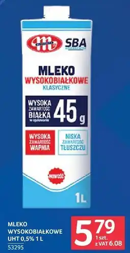 Selgros Mleko wysokobiałkowe UHT Mlekovita SBA oferta