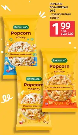 Selgros Popcorn Bakalland do mikrofali różne rodzaje oferta