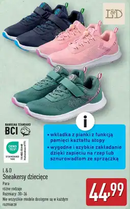 ALDI L&D Sneakersy dziecięce oferta