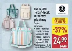 ALDI Plecak termiczny piknikowy 20 l Live In Style oferta
