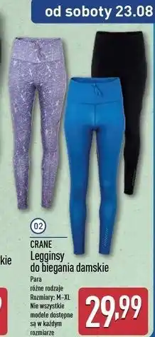 ALDI Legginsy do biegania damskie m-xl Crane oferta
