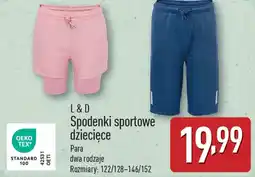 ALDI L&D Spodenki sportowe dziecięce oferta