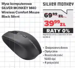 Neonet Mysz komputerowa SILVER MONKEY M40 Wireless Comfort Mouse Black Silent oferta