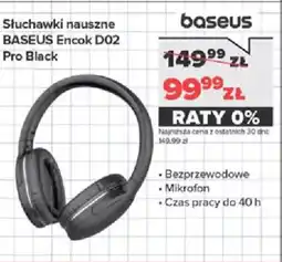 Neonet Słuchawki nauszne BASEUS Encok D02 Pro Black oferta