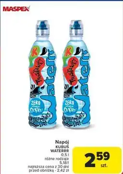 Carrefour Woda truskawkowa Kubuś Waterrr oferta