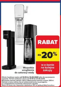 Carrefour Ekspres do gazowania wody terra czarny Sodastream oferta