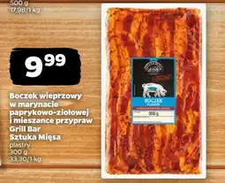 Netto Boczek wieprzowy w marynacie paprykowej i mieszance przypraw Grill Bar Sztuka Mięsa oferta
