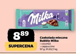 Netto Czekolada mleczna Bubbly Milka coconut/cappuccino oferta