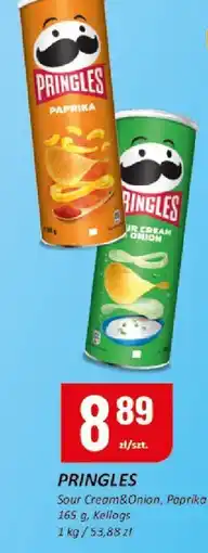 Chorten Chipsy Pringles Sour Cream&Onion, Paprika Kellogg oferta