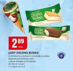Chorten Lody Zielona Budka ze śmietanką w polewie z czekoladą na patyku/kakaowe ze śmietanką Froneri oferta